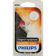 Zestaw żarówek samochodowych W5W całoszklane 5 W 12 V blister PHILIPS